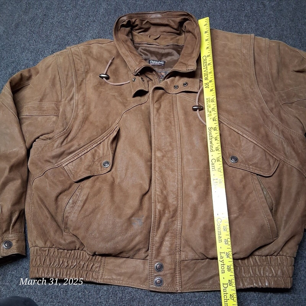 Vintage Wilsons Leather Adventure Bound Jacket Men Size XL  Boxy Aviator‎ - Picture 4 of 9